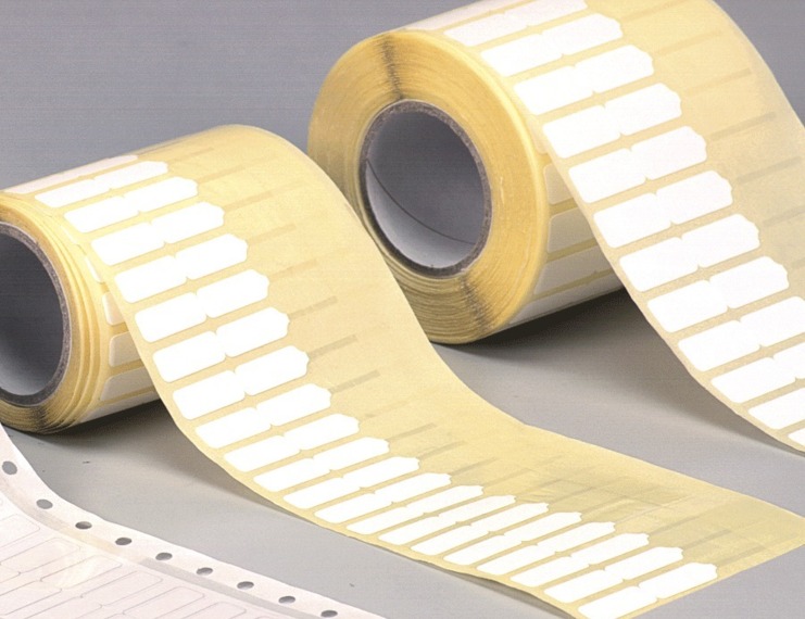 Segnaprezzi in PPL BIANCO ANONIMI o CON LOGO per stampanti trasferimento termico - 2 di 6