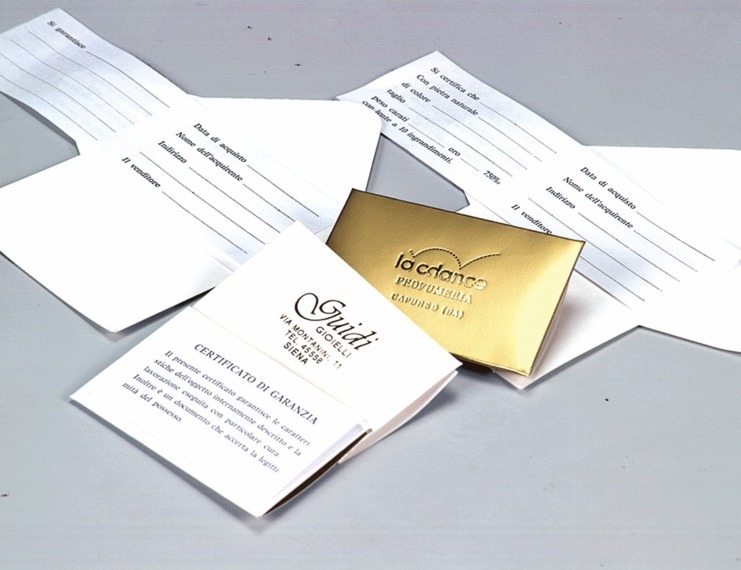 Garanzia Stella con foglio interno con dicitura generica o per pietre - 1 di 1