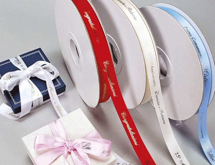 Nastro Doppio Raso Oriente ANONIMO e STAMPATO A CALDO METALLIZZATO - 5 di 5