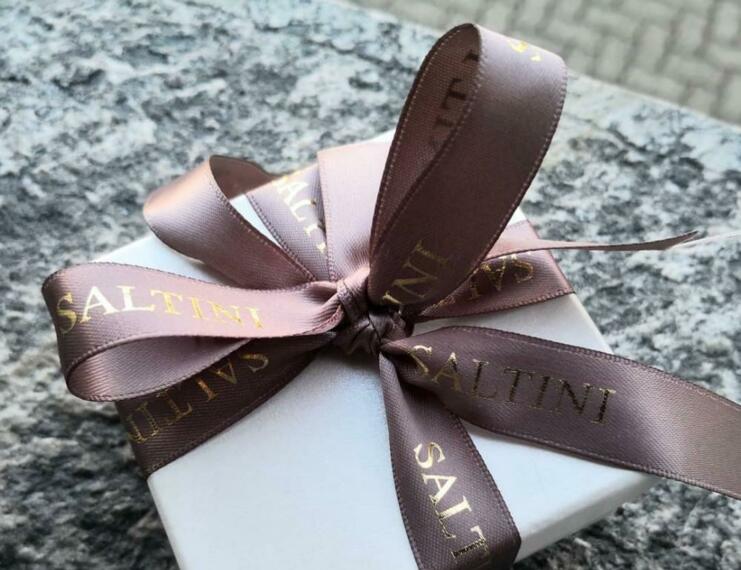 Nastro Doppio Raso Oriente ANONIMO e STAMPATO A CALDO METALLIZZATO - 1 di 5