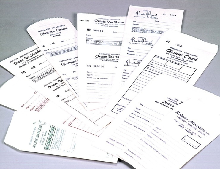 Buste per riparazioni per preziosi con 1 o 2 ricevute staccabili personalizzate con logo e numerate - 3 di 5