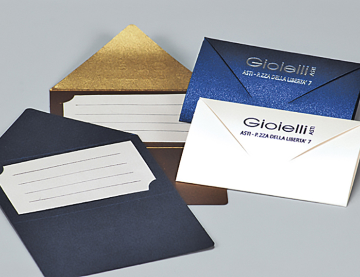 Biglietti di accompagnamento personalizzati con stampa a caldo con foglio interno - 1 di 1