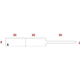 Segnaprezzi ANONIMI in PPL bianca per stampanti a trasferimento termico in bobina da 1000 etichette