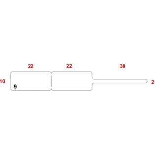 Segnaprezzi ANONIMI in PPL bianca per stampanti a trasferimento termico in bobina da 1000 etichette