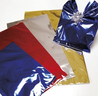 Buste metallizzate tinta unita. Formato cm 20 x 35. Confezione 50 pz.