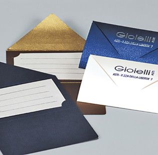 Biglietti accompagnamento con foglio interno e stampa a caldo da 1 lato