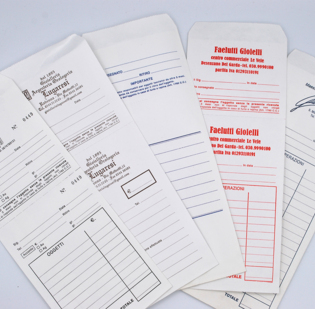 Buste per riparazioni formato cm 9,5 x 23 in carta Kraft Bianca gr 80