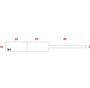 Segnaprezzi ANONIMI in PPL bianca per stampanti a trasferimento termico in bobina da 1000 etichette