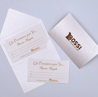 Biglietto con tessera regalo personalizzata