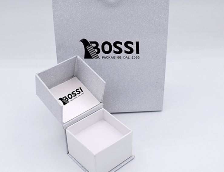 Serie Positano in cartoncino glitter ORO e ARGENTO con sacchetto coordinato - 2 di 8